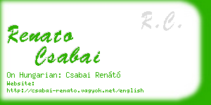 renato csabai business card