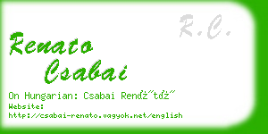 renato csabai business card